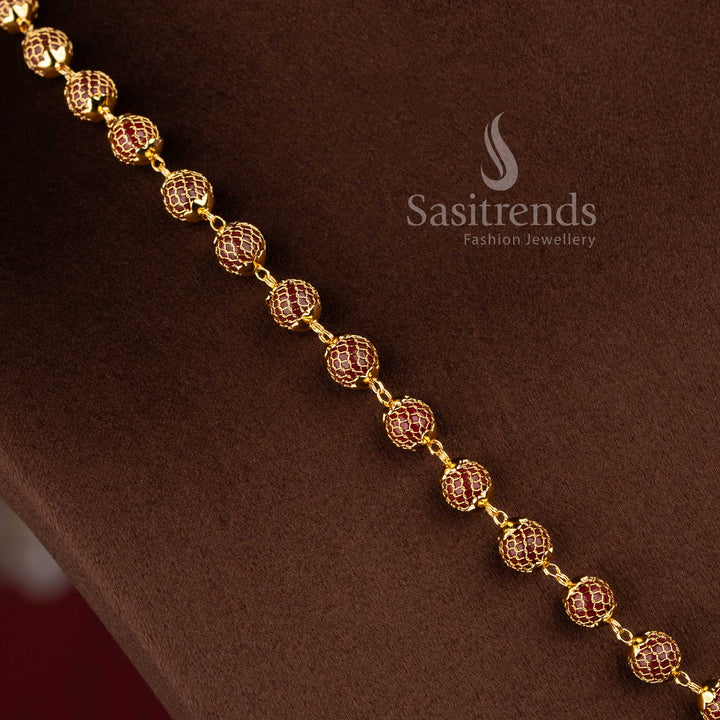 Guaranteed micro gold plated necklace with intricate chain craftsmanship - Sasitrends 