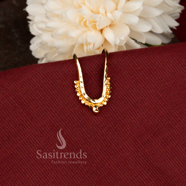 Elegant Guaranteed Micro Gold Plated American Diamond Traditional Vanki Finger Ring for Women - Sasitrends