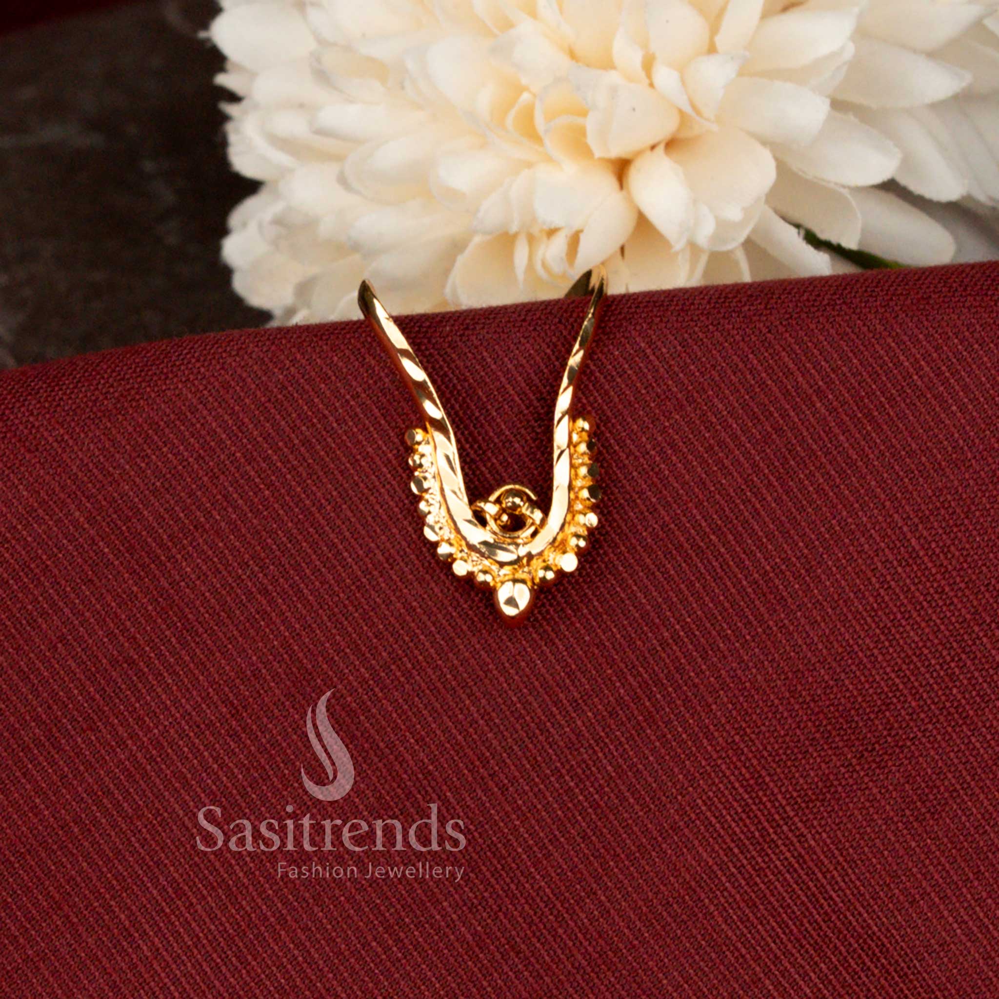 Elegant Guaranteed Micro Gold Plated American Diamond Traditional Vanki Finger Ring for Women - Sasitrends