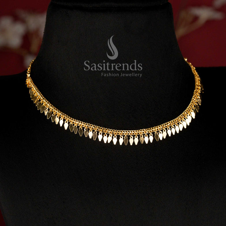 Guaranteed Micro Gold Plated Elachi Necklace with Elegant Dangling Elachi Charms | Look Like Real Gold - Sasitrends
