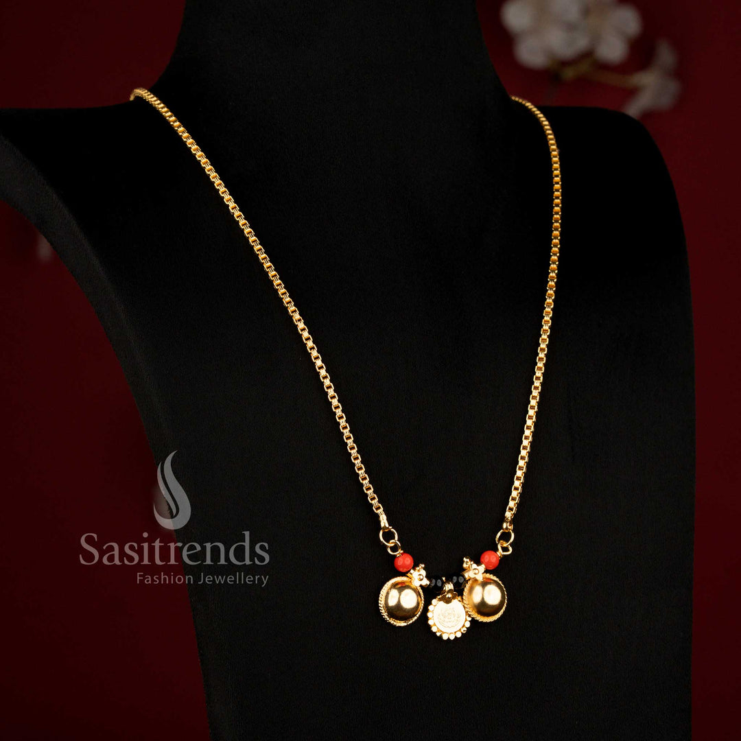 South Indian Lakshmi Coin Bottu Mangalsutra that Looks Like Real Gold - Sasitrends