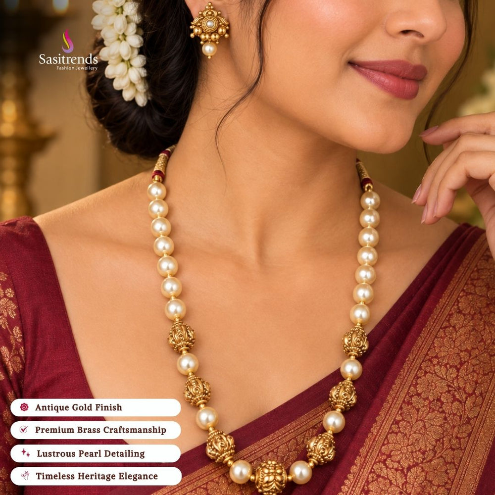 Antique gold plated necklace set - Sasitrends