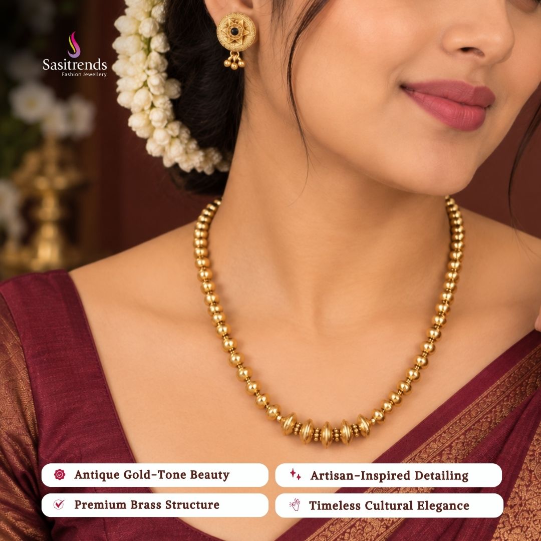 Antique gold plated necklace set - Sasitrends