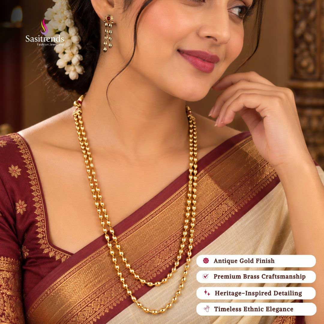 Antique gold plated necklace set - Sasitrends