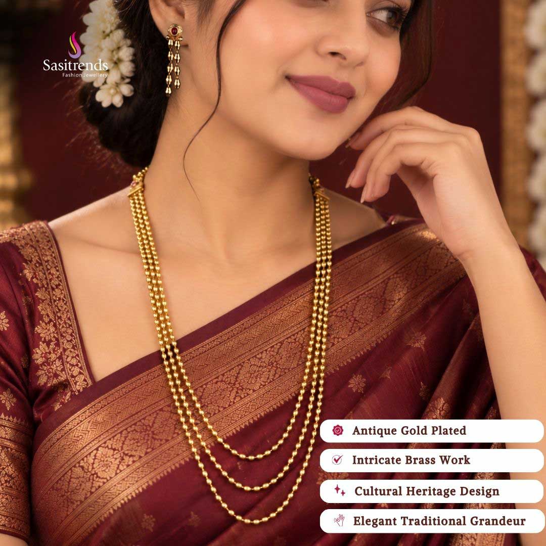 Antique gold plated necklace set - Sasitrends