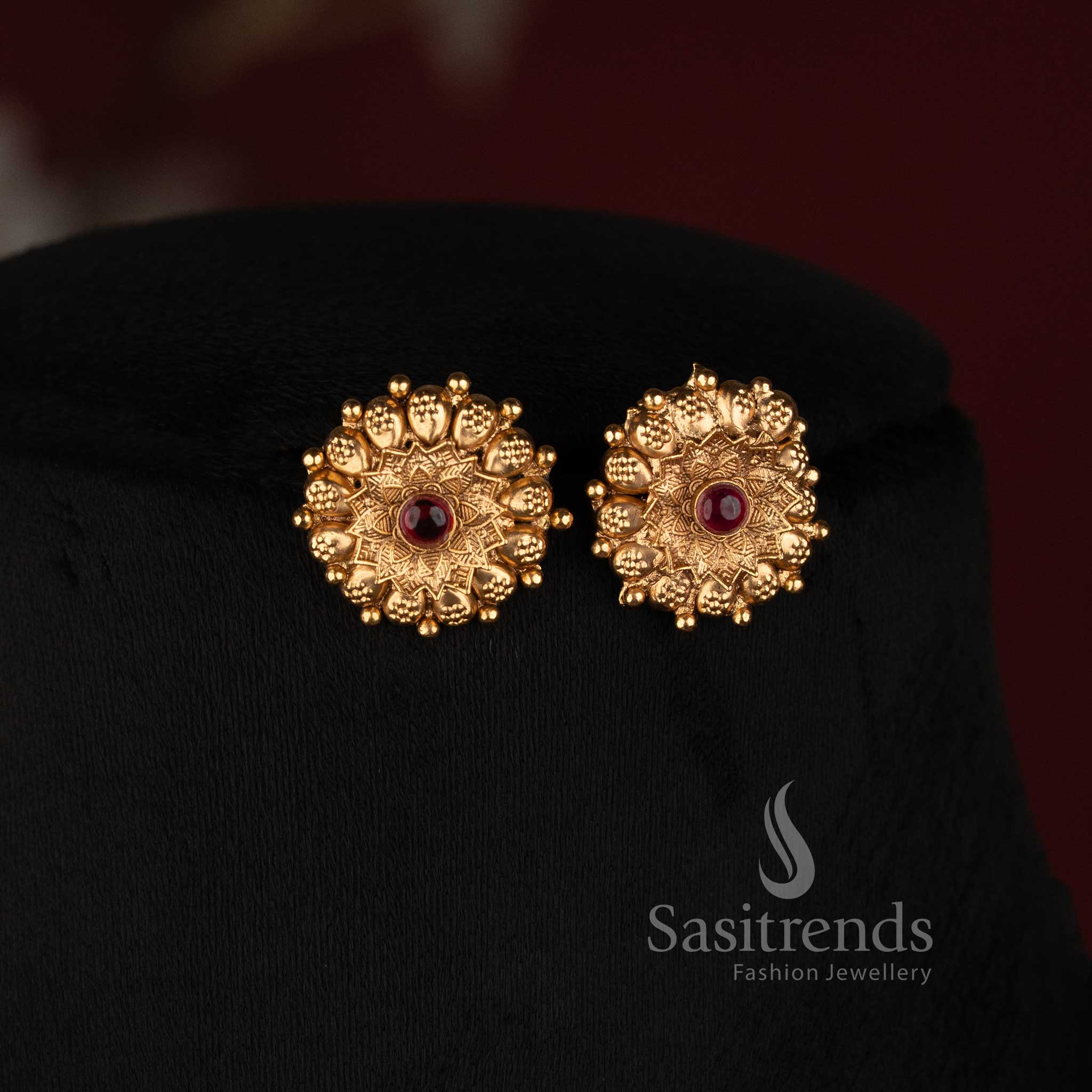 Traditional Antique Gold Choker Necklace Jewellery Set for Women - Sasitrends