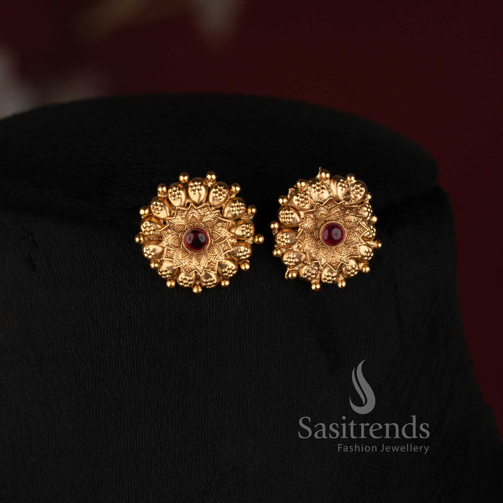 Traditional Antique Gold Choker Necklace Jewellery Set for Women - Sasitrends