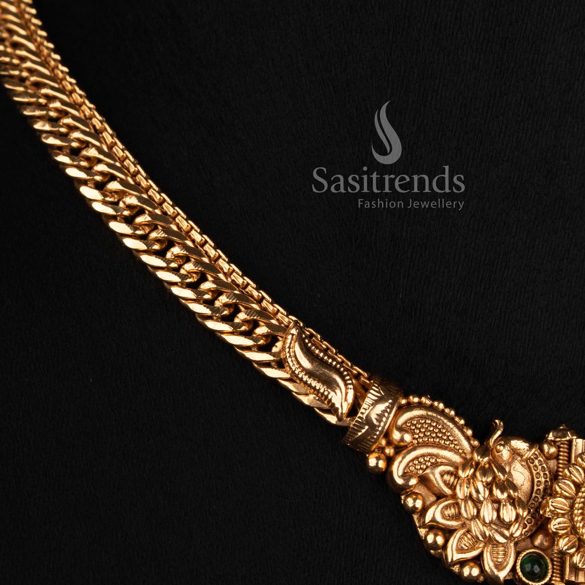 Traditional Antique Gold Choker Necklace Jewellery Set for Women - Sasitrends