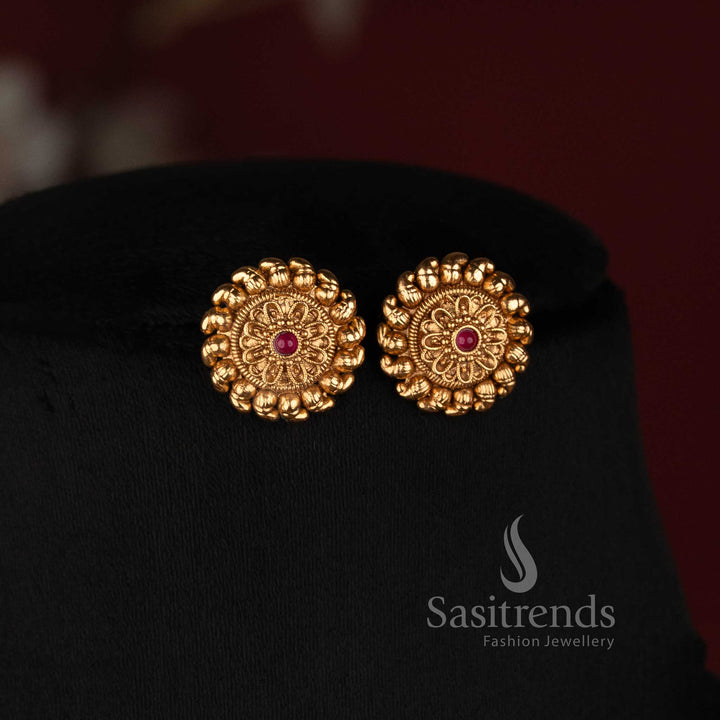 Traditional Antique Gold Choker Necklace Jewellery Set for Women - Sasitrends