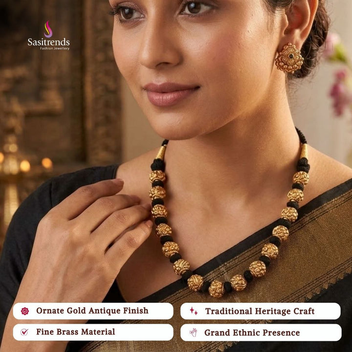 Antique gold plated necklace set - Sasitrends