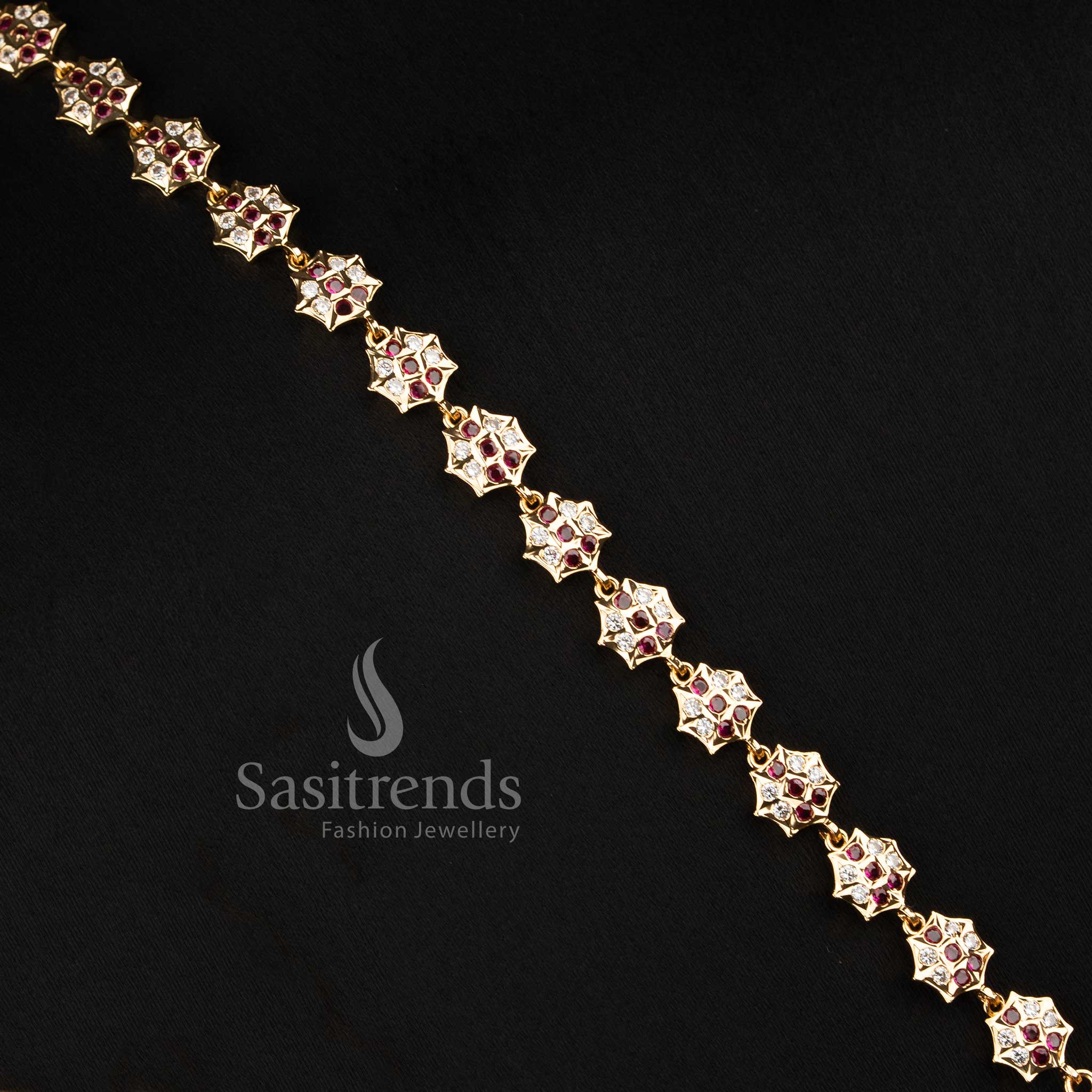Impon Micro Gold Plated Peacock Lakshmi Long Haram for Bridal and Traditional Wear - Sasitrends