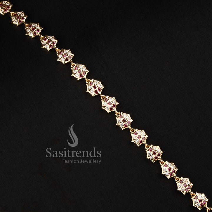 Impon Micro Gold Plated Peacock Lakshmi Long Haram for Bridal and Traditional Wear - Sasitrends