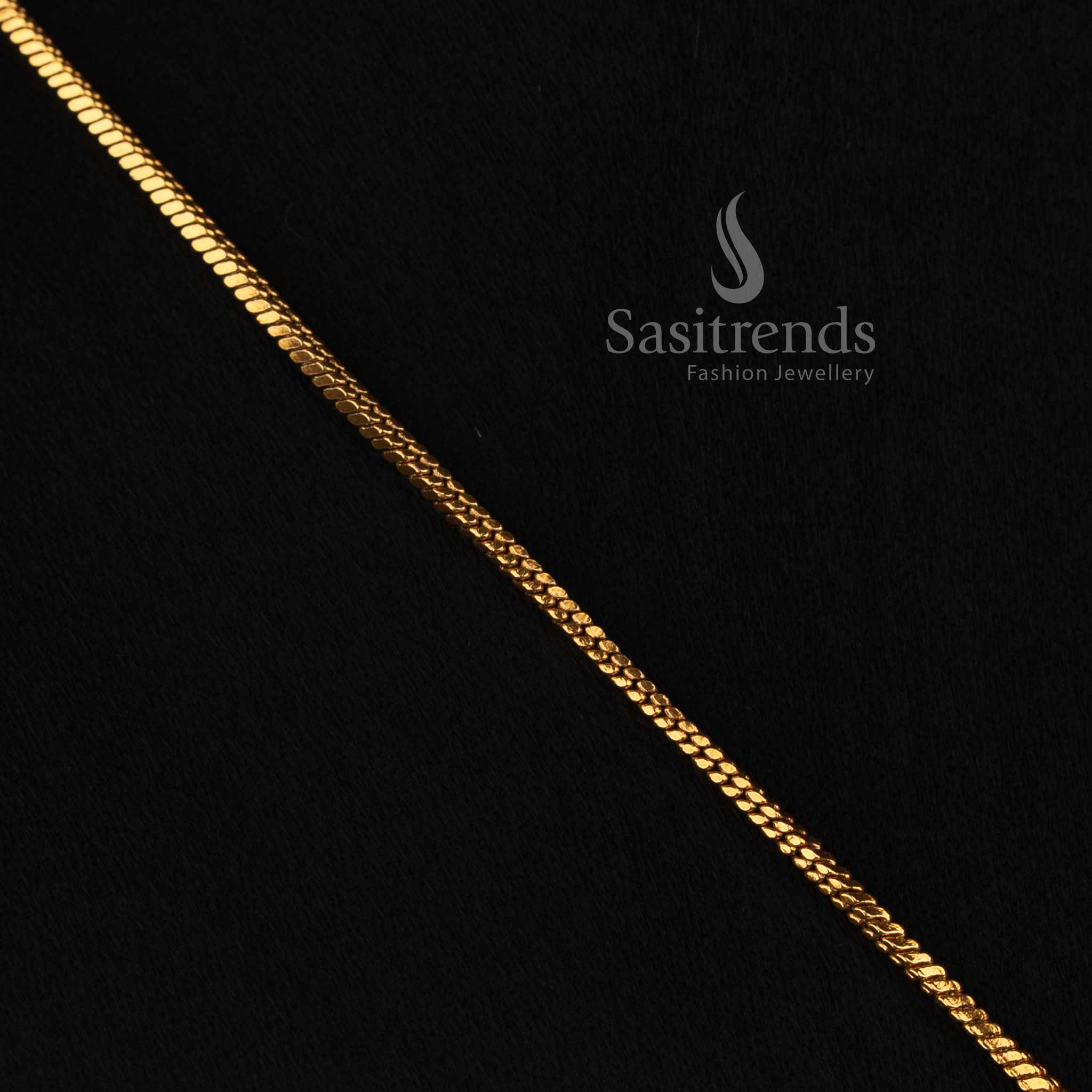Antique Gold Plated Lakshmi Pendant Chain Necklace Set for Women - Sasitrends