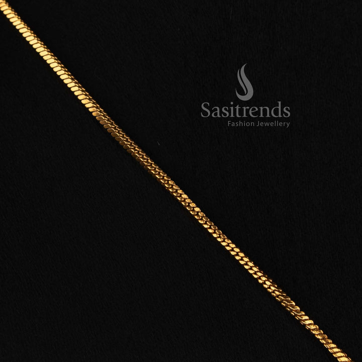 Antique Gold Plated Lakshmi Pendant Chain Necklace Set for Women - Sasitrends