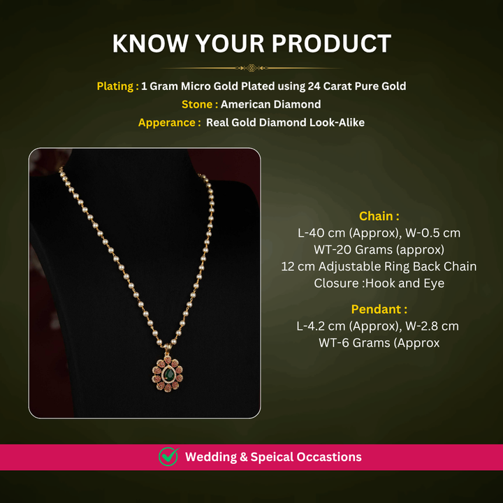 Micro Gold Plated necklace from Sasitrends jewellery collection