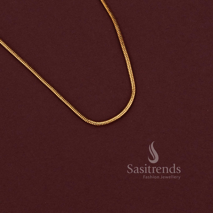 Traditional Micro Gold Plated Flexible Snake Chain with Closely Connected Links for Everyday and Ethnic Styling - Sasitrends