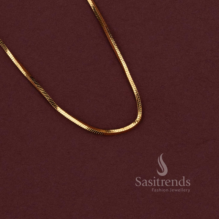 Micro Gold Plated Sleek Chain for Daily and Traditional Wear - Sasitrends