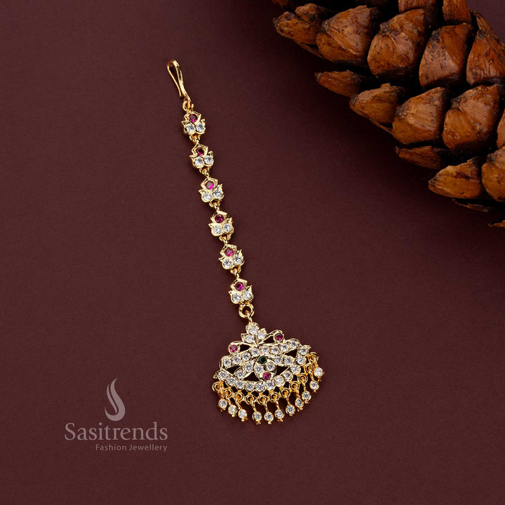 Traditional Impon Micro Gold Plated Hair Ornament for Temple Functions and Festive Celebrations - Sasitrends