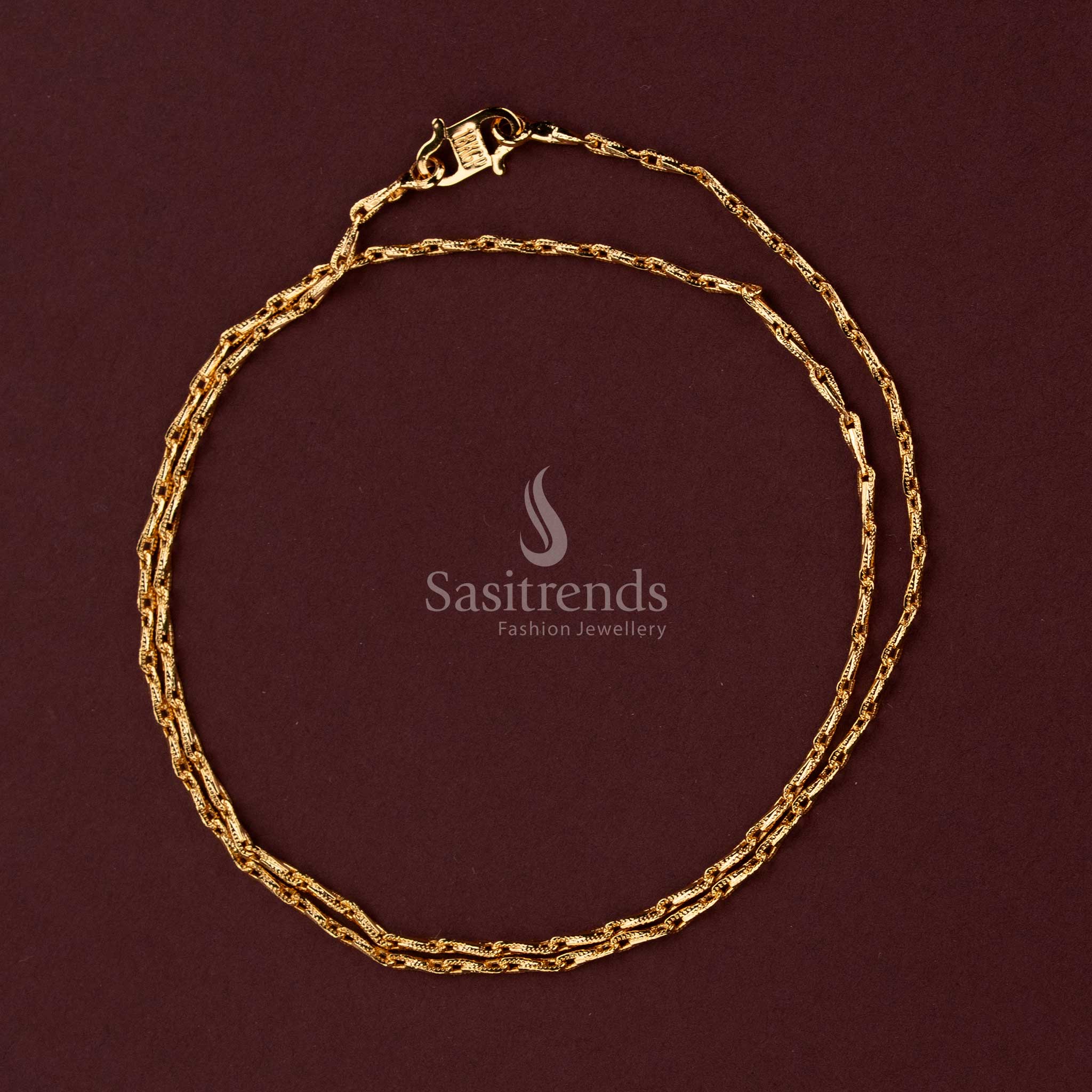 Elegant Gold-Look Micro Gold Plated Link Chain for Everyday Styling and Festive Occasions - Sasitrends