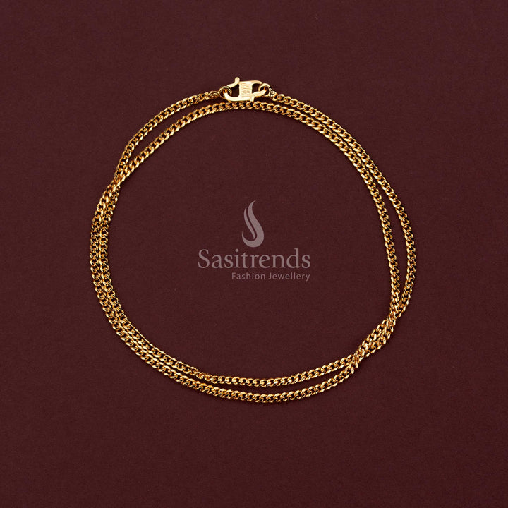 18 Inch Micro Gold Plated Link Chain for Sarees, Kurtis and Everyday Ethnic Styling - Sasitrends