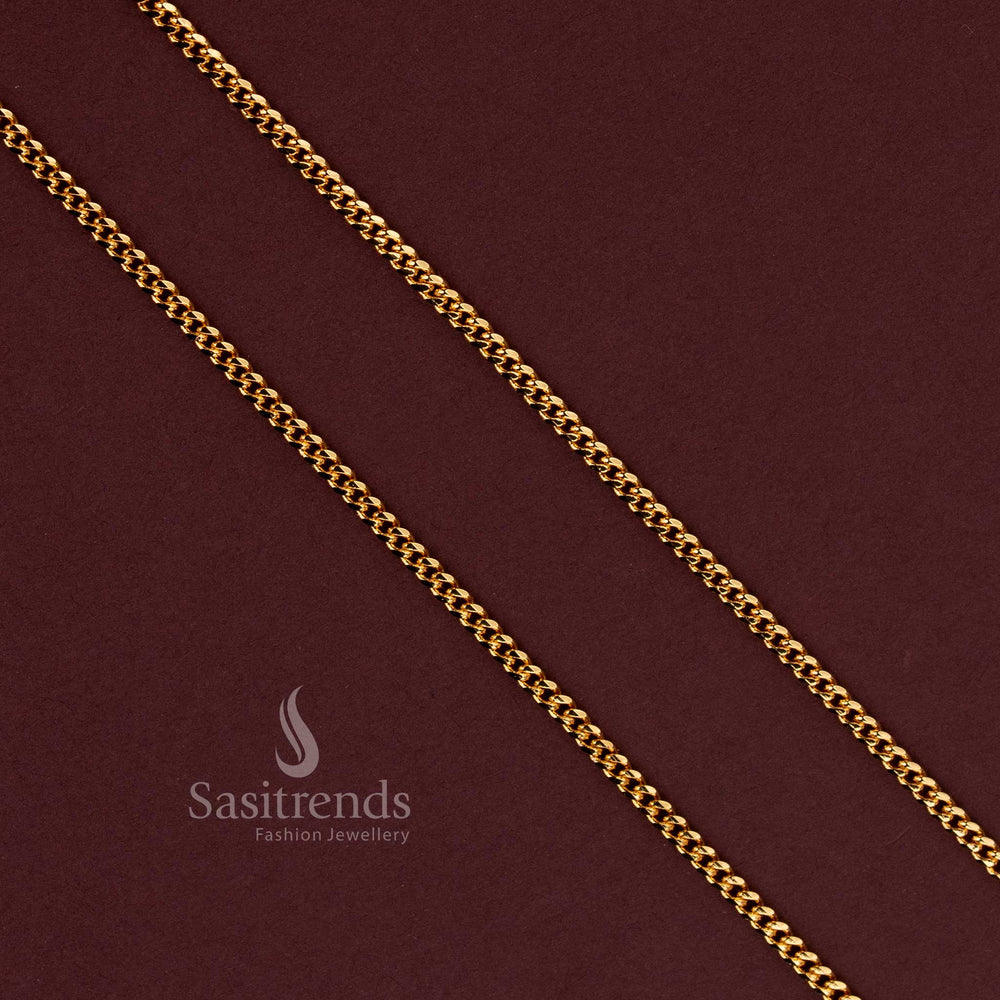 18 Inch Micro Gold Plated Link Chain for Sarees, Kurtis and Everyday Ethnic Styling - Sasitrends