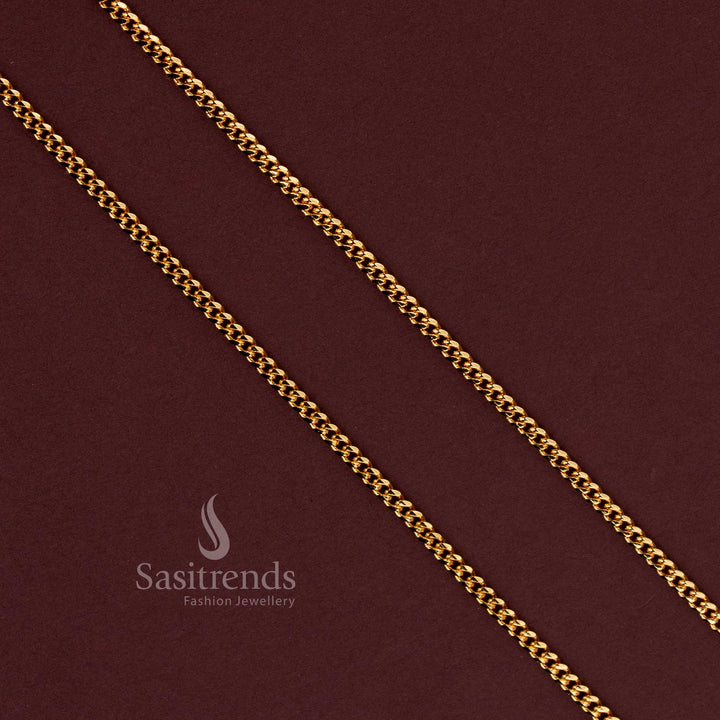 18 Inch Micro Gold Plated Link Chain for Sarees, Kurtis and Everyday Ethnic Styling - Sasitrends