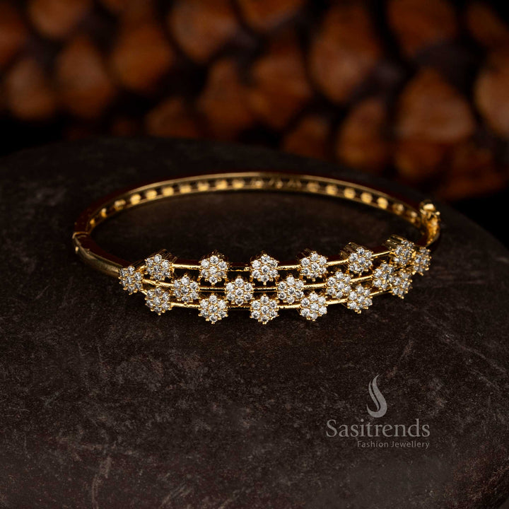Elegant Micro Gold Plated Openable Bracelet for Traditional and Contemporary Jewellery Styling - Sasitrends