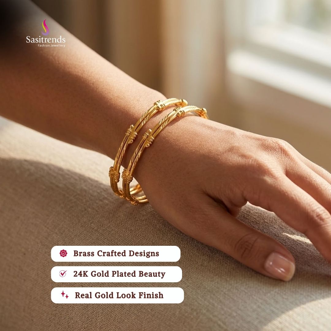 micro gold plated bangles - Sasitrends