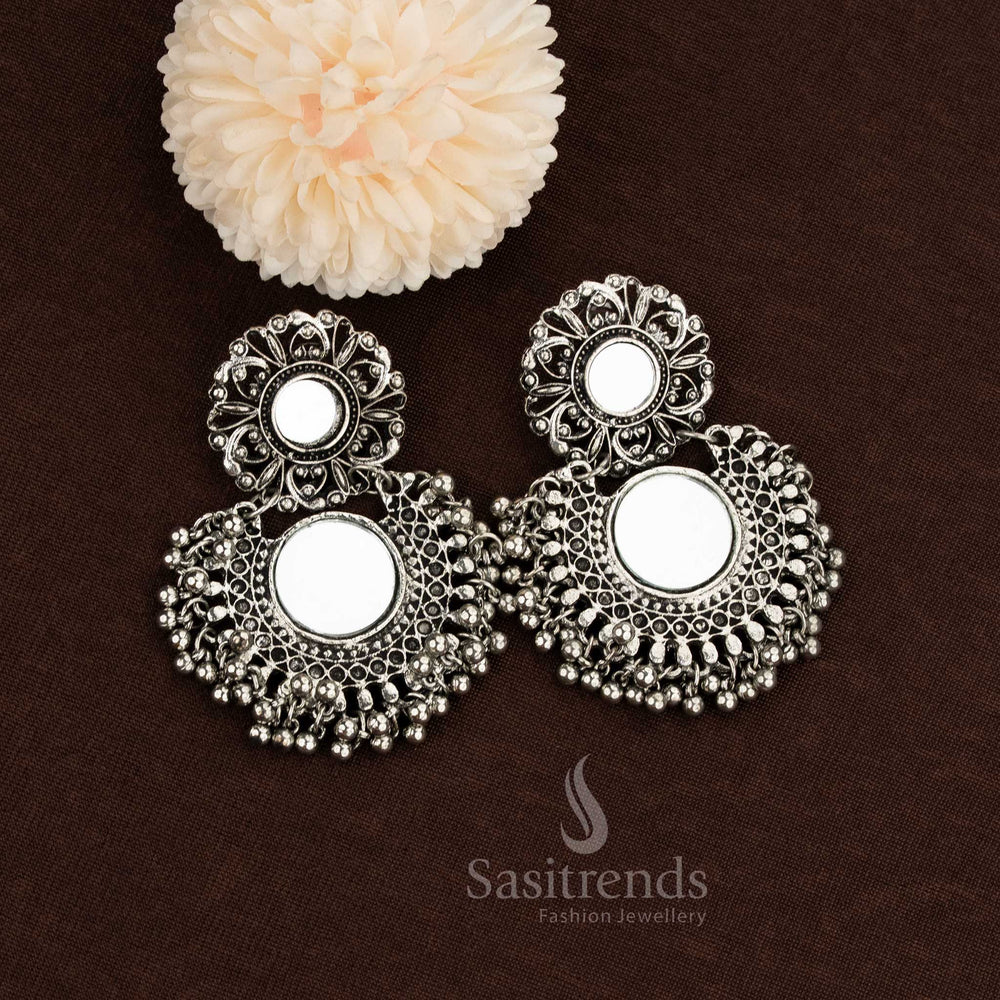 German Silver Glass Earrings - Sasitrends