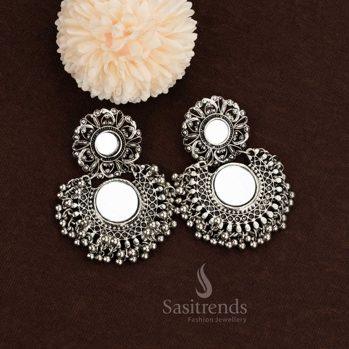 German Silver Glass Earrings - Sasitrends