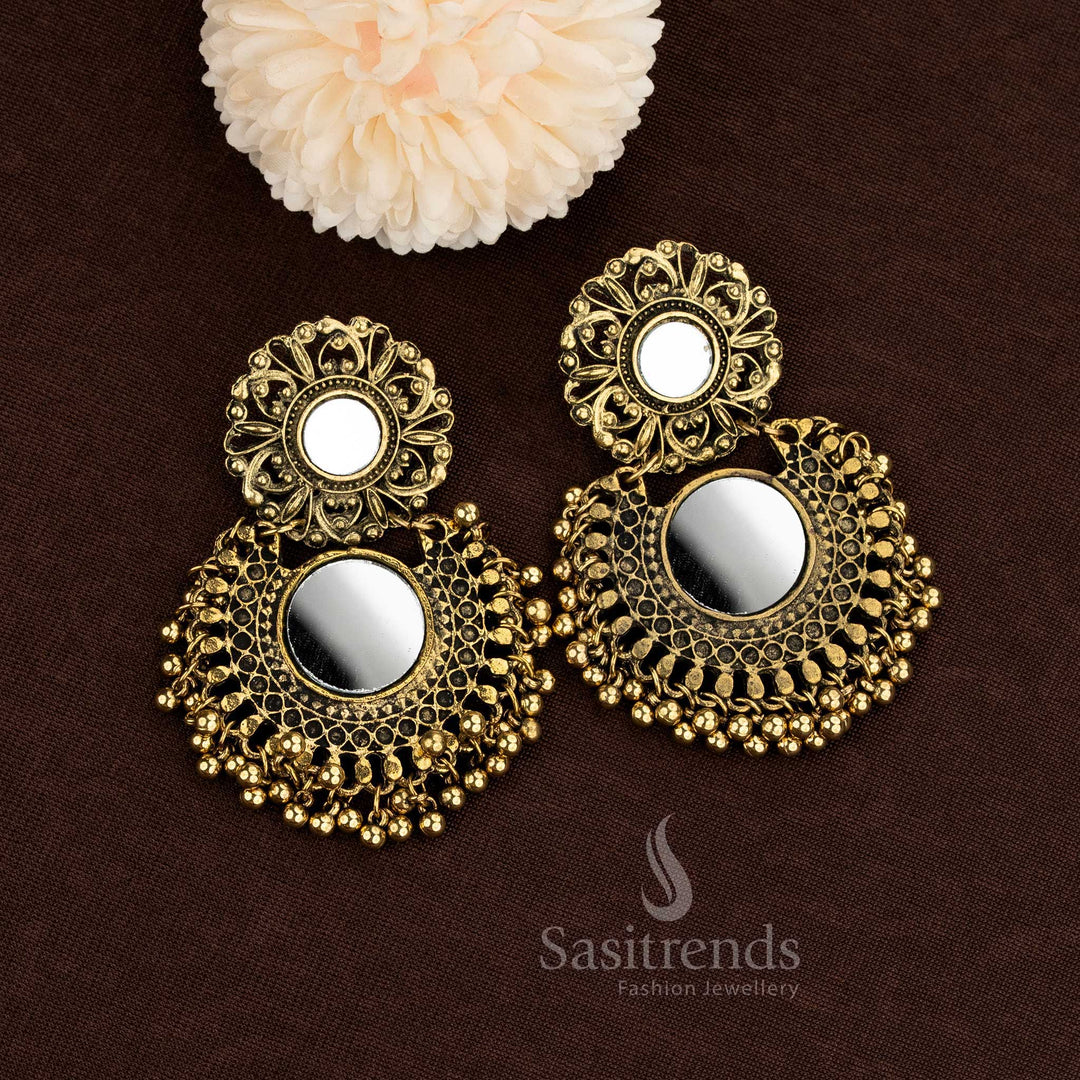 German Silver Glass Earrings - Sasitrends