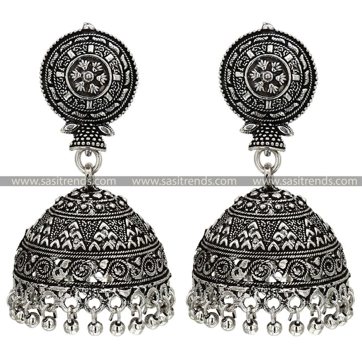 Niranjana Traditional Jhumka Earrings - Sasitrends