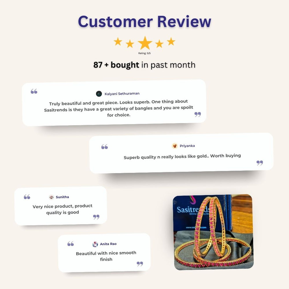 Micro Gold bangles Review Image - Sasitrends