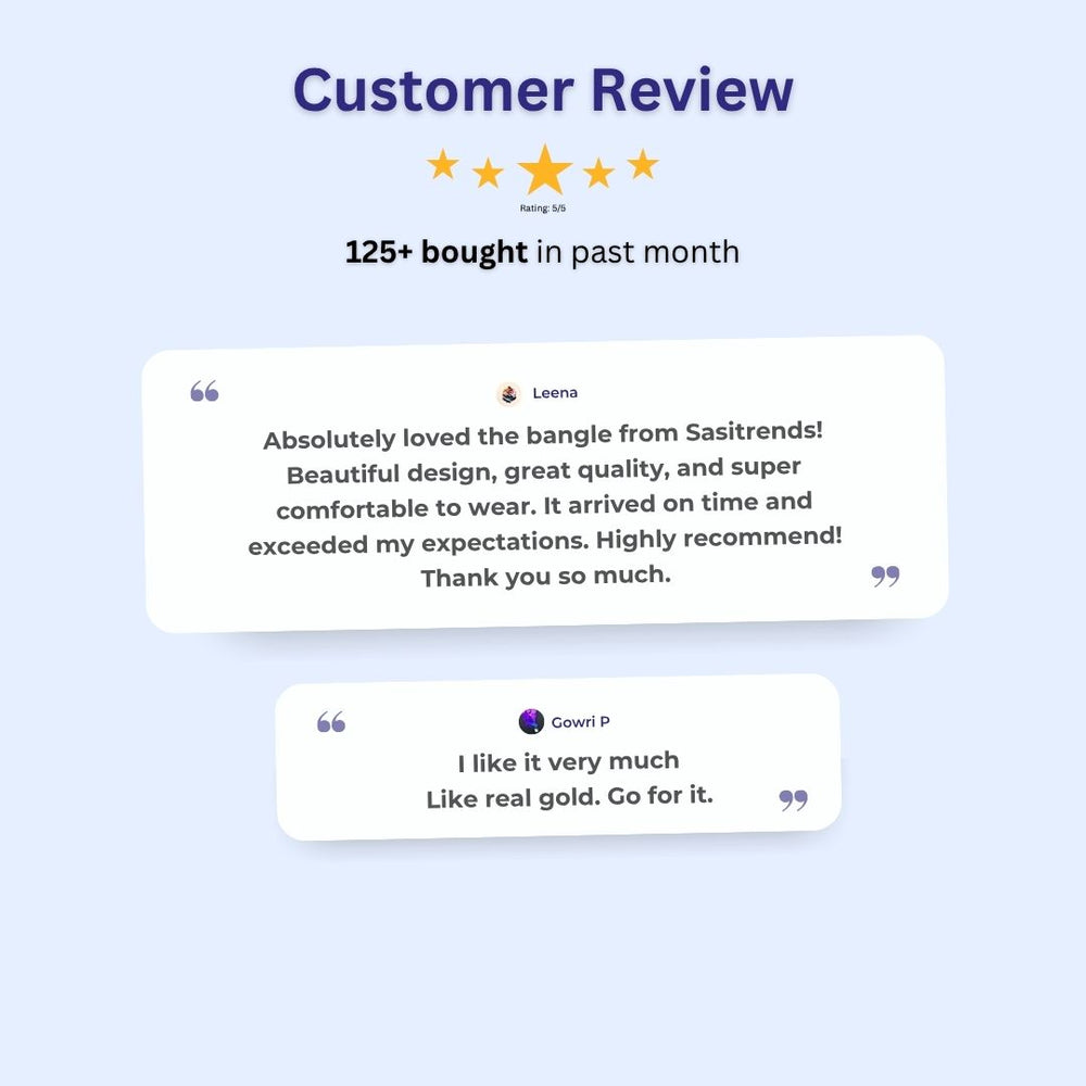 Guaranteed Micro gold plated bangles review image - Sasitrends