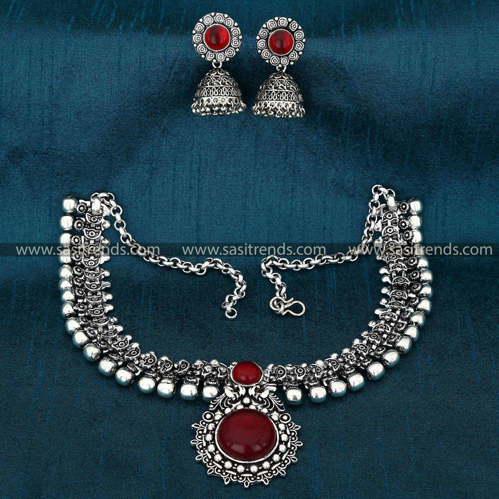 Navarathiri Special Jewellery Set With Jhumka Earrings Sasitrends Online Shopping