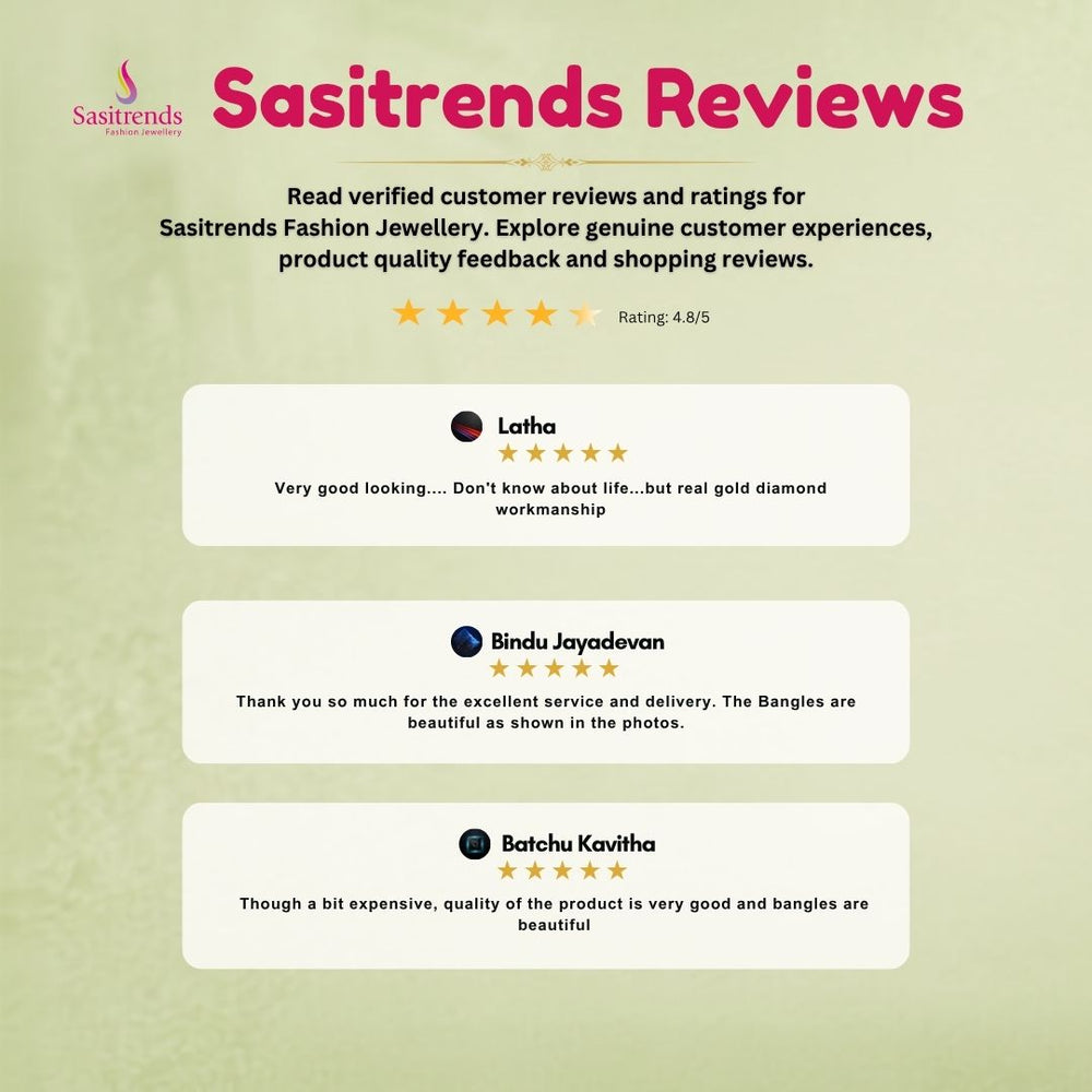 Traditional Micro gold plated bangles customer review image - Sasitrends
