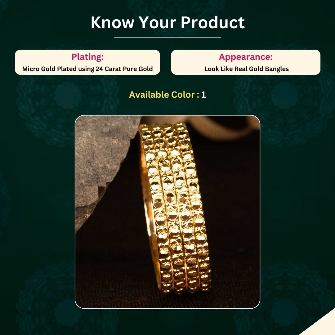 Micro Gold Plated Bangles Measurement Image - Sasitrends