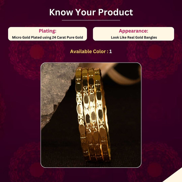 Micro Gold Plated Bangles Measurement Image - Sasitrends