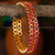 Guaranteed Temple Wear Micro Gold Plated Ruby American Diamond Stone Studded Bangles Online Shopping