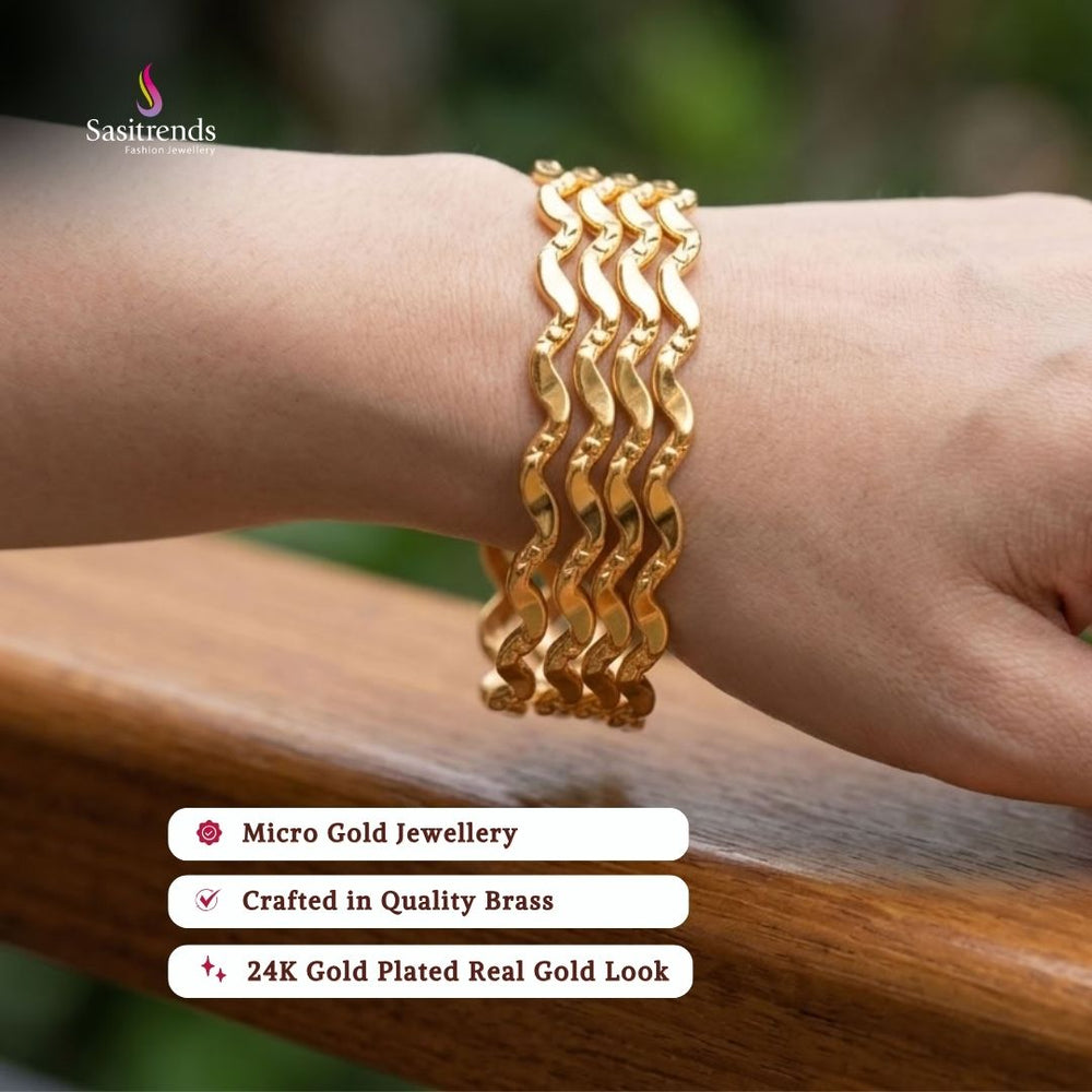 micro gold plated bangles - Sasitrends