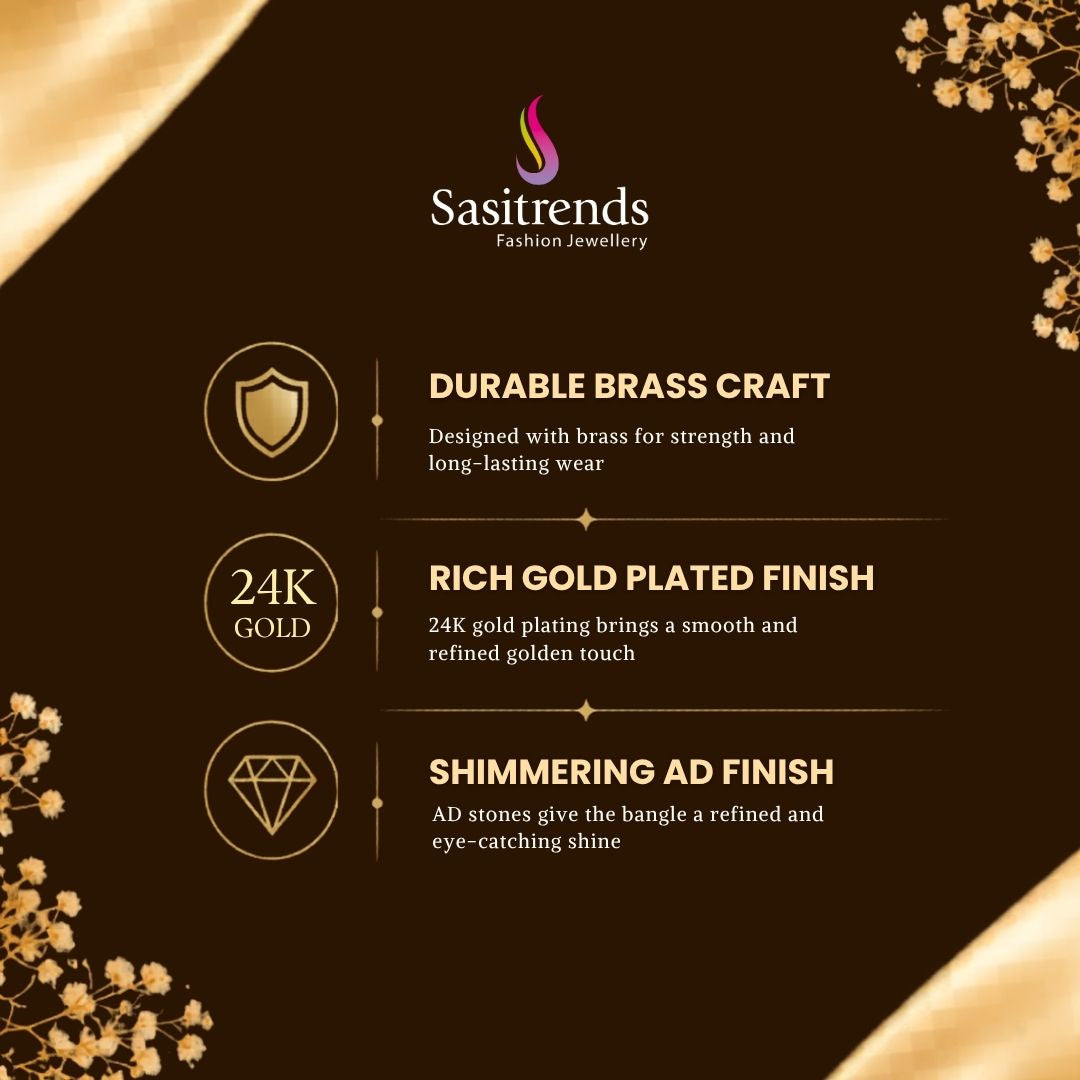 Guaranteed Micro gold plated bangles - Sasitrends