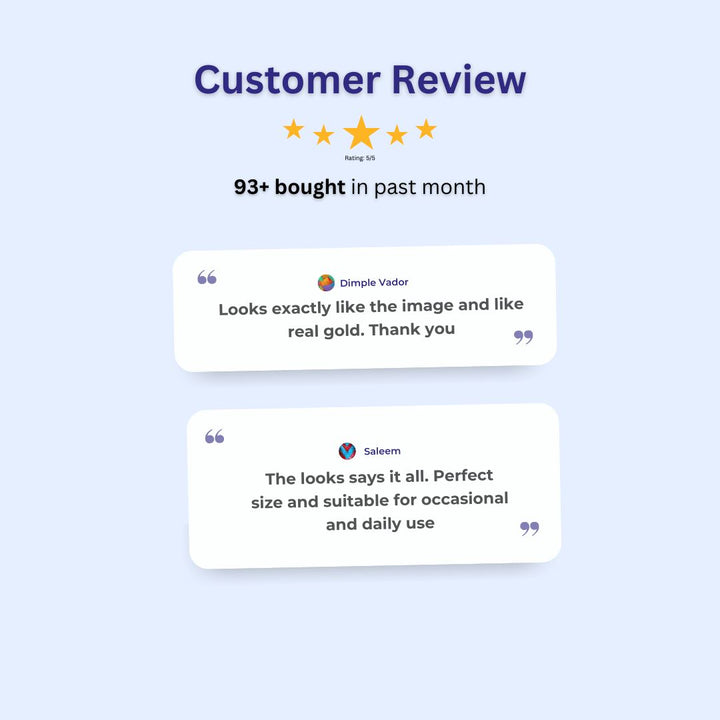 Guaranteed Micro gold plated bangles customer review image - Sasitrends