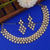 Elegant One Gram Micro Gold Necklace Set with American Diamond Stars, White Stones