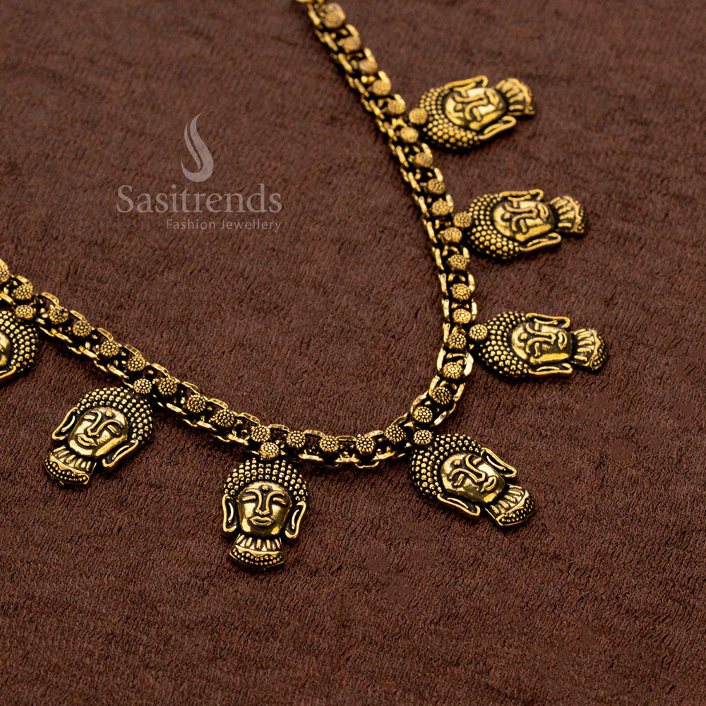 Ethnic Buddha charm necklace for festive and spiritual wear – Sasitrends