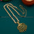 Green American Diamond Stones Adorned Peacock Pendant Chain - Traditional Micro Gold Plated Jewelry