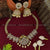 Temple Gold Plated Choker Necklace with Peacock Pendant and Jhumkas