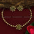Stunning Ruby-Green Kemp Stone Floral Choker Necklace Set with Jhumkas - Premium Party Wear