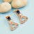 Captivating Rose Gold Earrings with Hydro Blue American Diamonds - Matching Earring