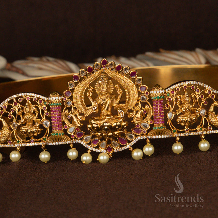 Traditional Lakshmi Hip Belt with Peacock Motifs – Festive & Wedding Wear – Sasitrends