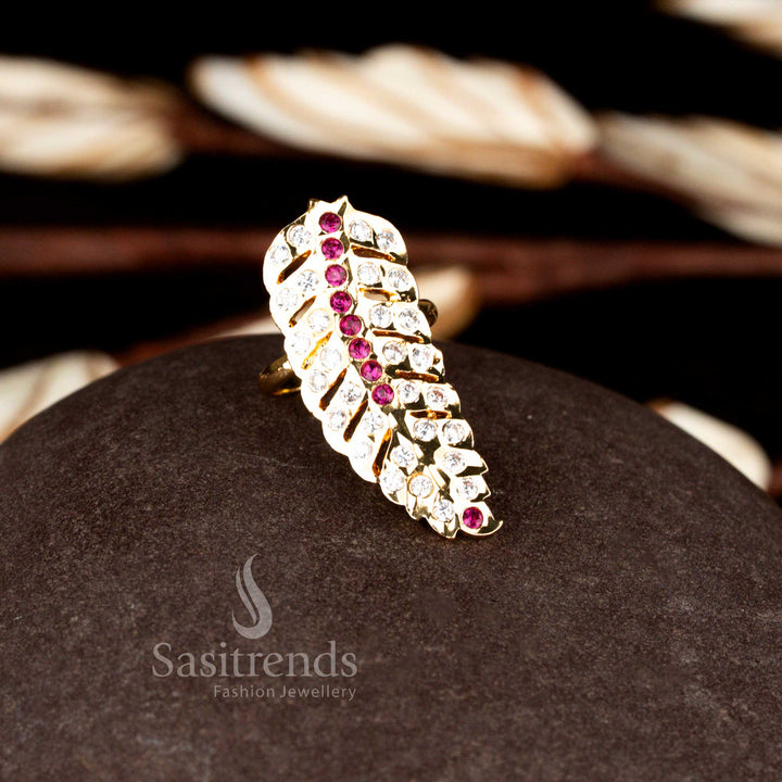 Refined craft Impon 24K micro gold plated real gold look jewellery ring perfect for wedding rituals and engagement celebrations – Sasitrends